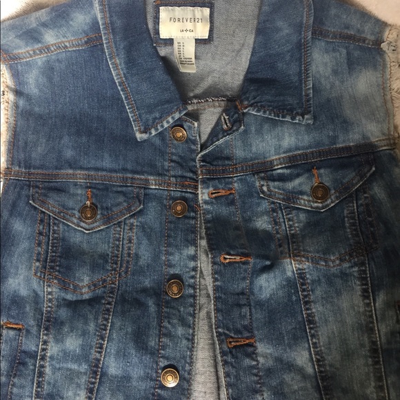Forever 21 acid wash denim vest - Picture 1 of 2